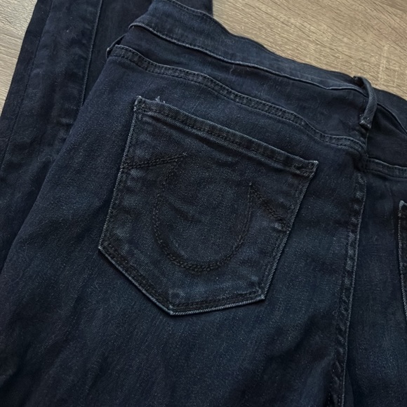 TRUE RELIGION 28x28 stretch skinny moto low-rise jeans - Picture 2 of 5